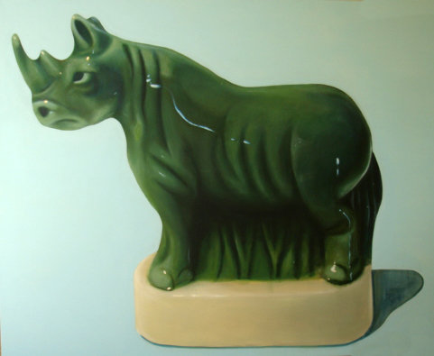 "Fève rhinocéros", 152/130cm, acrylique sur toile 2009