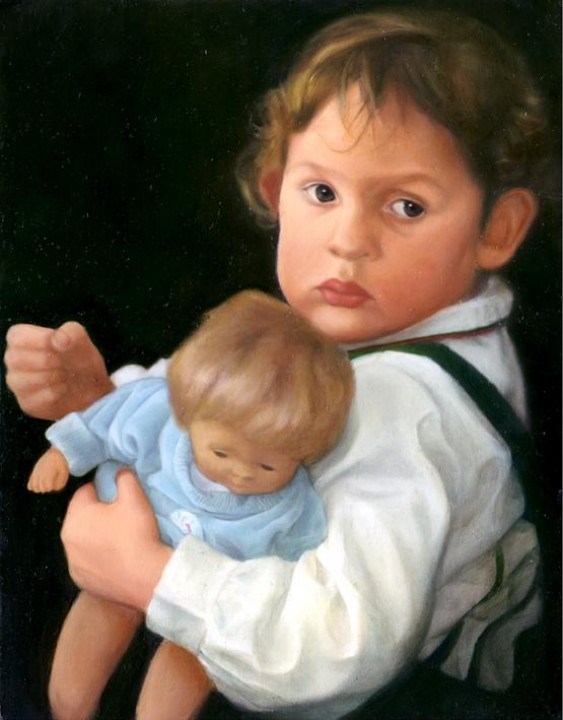 « Ma soeur », 35 x 27 cm, Huile sur bois 2004